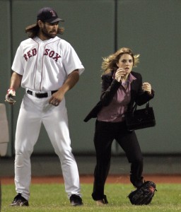Drew Barrymore and Jimmy Fallon Shoot the Farrelly Brothers' New Film "Fever Pitch" at Fenway Park - September 16, 2004