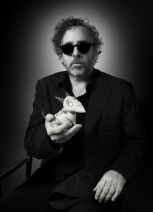 FRANKENWEENIE - (Pictured) Tim Burton holding Sparky. ©2012 Disney Enterprises, Inc. All Rights Reserved. Photo by: Leah Gallo