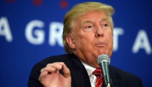 Donald Trump Holds Campaign Rally In Keene, New Hampshire