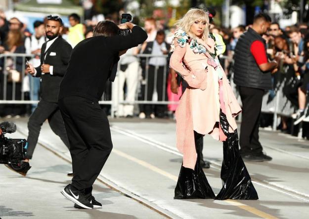 Lady Gaga arrives on the red carpet for her film "Gaga: Five Foot Two" during the Toronto International Film Festival in Toronto